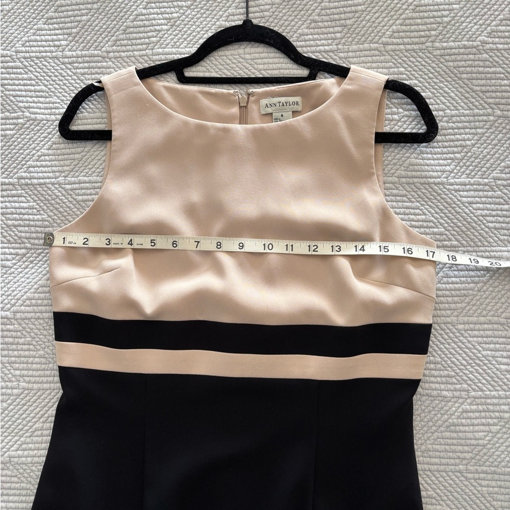 Ann Taylor Tan and Black Triacetate Sheath Dress - Picture 4 of 7